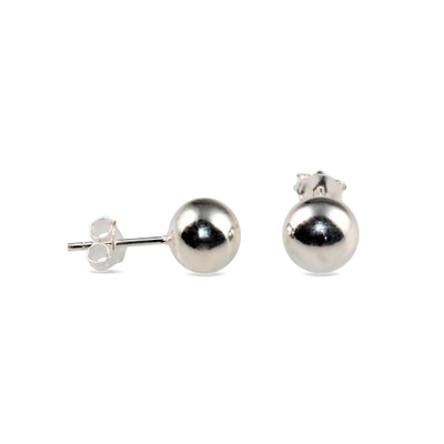 6mm sterling silver ball studs