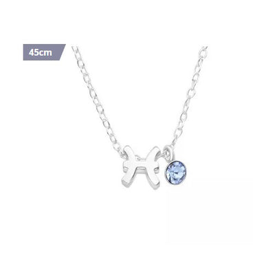 Pisces sterling silver necklace