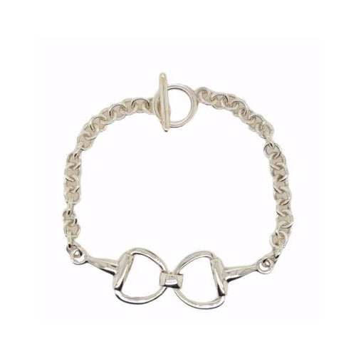 Sterling silver snaffle bracelet