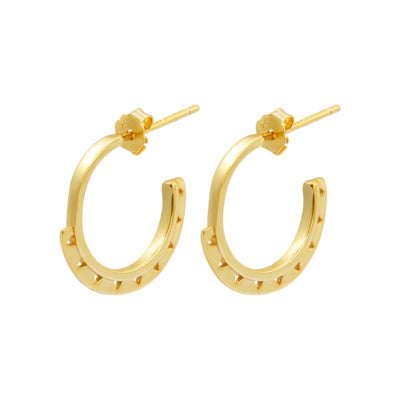 Sterling Silver gold plated hoops