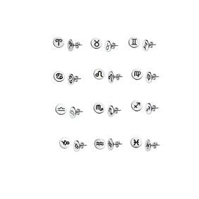 Sterling silver Zodiac studs