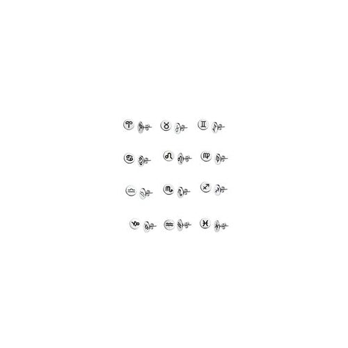 Sterling silver Zodiac studs