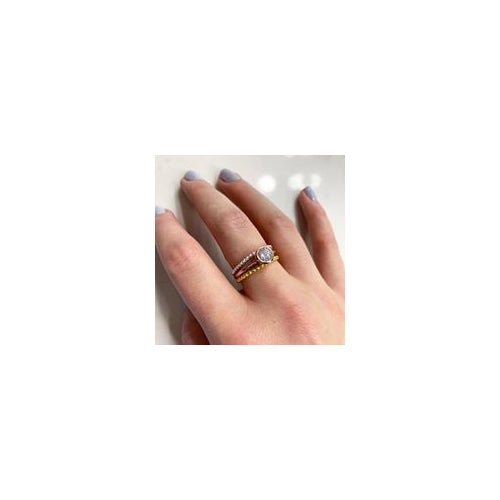 Sterling silver 3 tone stacker ring
