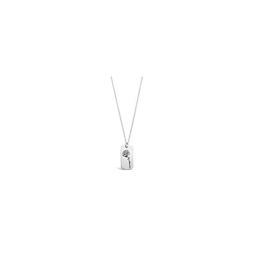 Sterling silver Birthflower necklace
