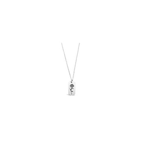 Sterling silver Birthflower necklace