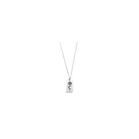 Sterling silver Birthflower necklace