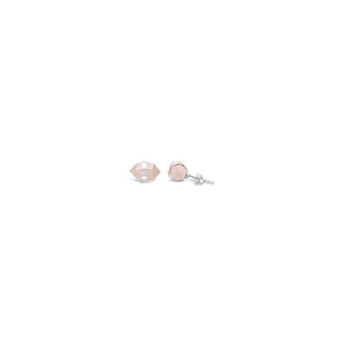 Rose Quartz Pencil Point Studs
