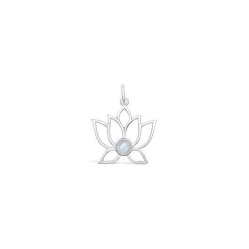 Moonstone Lotus Pendant