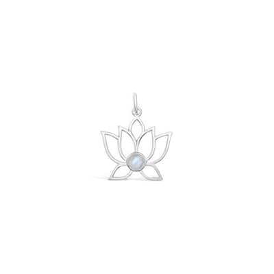 Moonstone Lotus Pendant