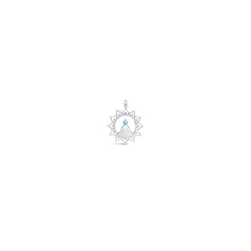 Larimar Mandala Goddess Pendant