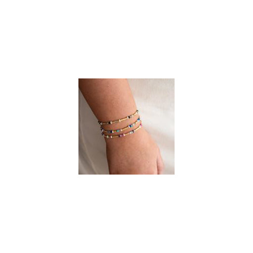 Sterling silver multi stone bracelet