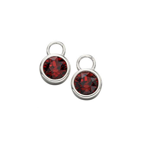 Sterling silver birthstone earrings