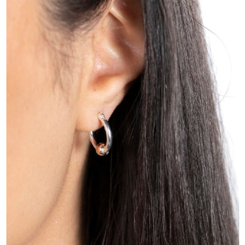 Sterling silver hoops