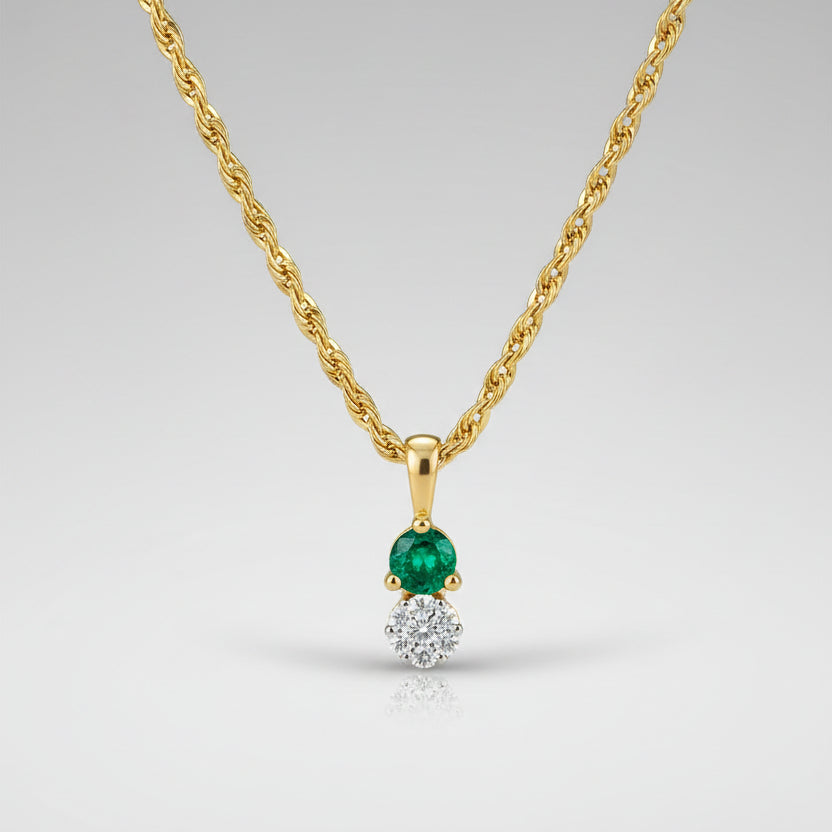 Emerald & Diamond pendant