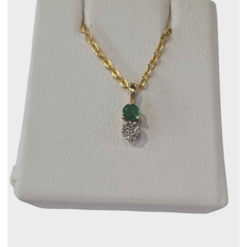 Emerald & Diamond pendant
