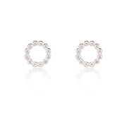 Beaded Circle Studs