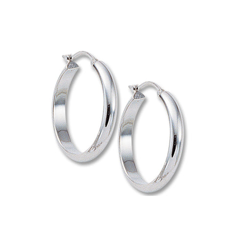 9ct silver filled white gold hoops