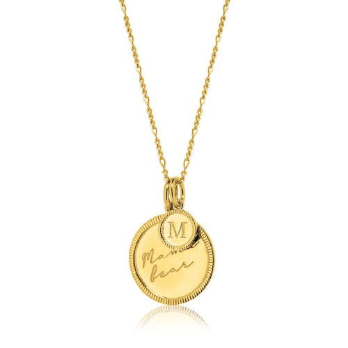 Gold plated Mama Bear necklace