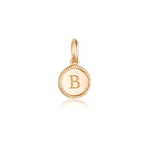 B Initial Antique Pendant