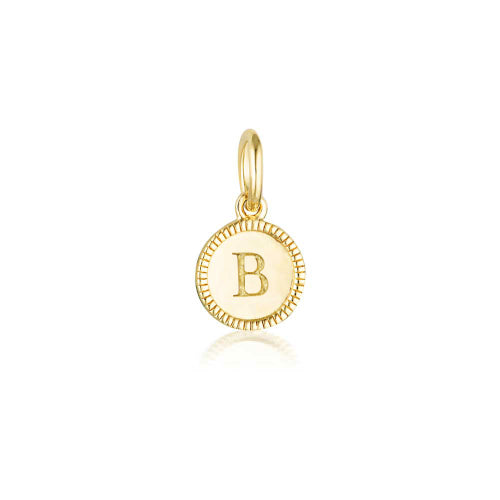 B Initial Antique Pendant