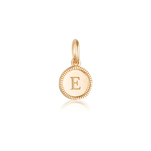 E Initial Antique Pendant