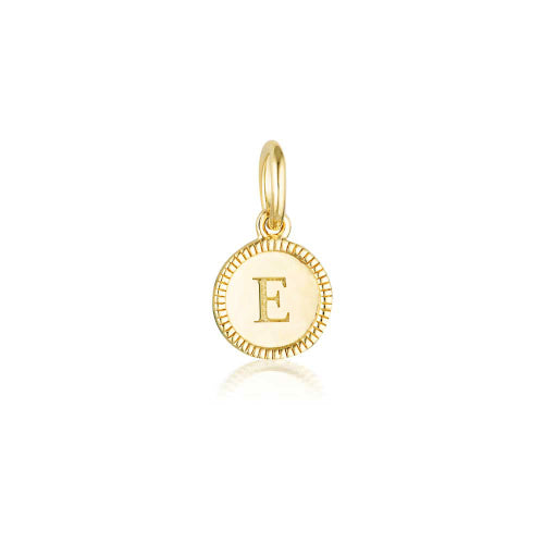 E Initial Antique Pendant