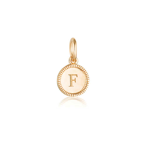 F Initial Antique Pendant
