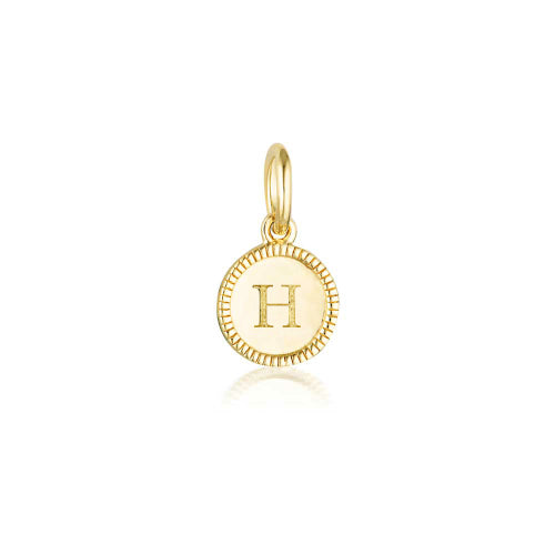H Initial Antique Pendant