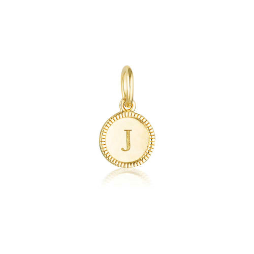 J Initial Antique Pendant