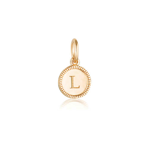 L Initial Antique Pendant