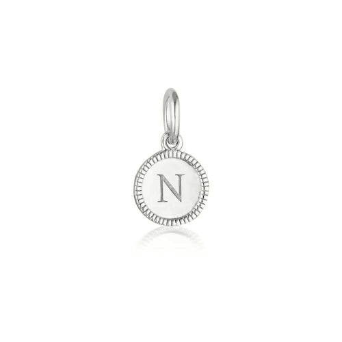 N Initial Antique Pendant