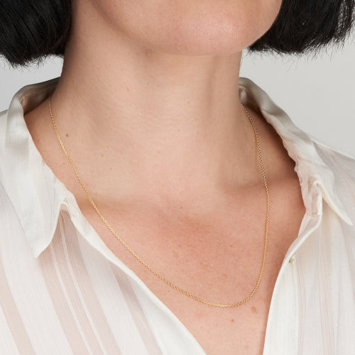 9ct white gold 45cm chain