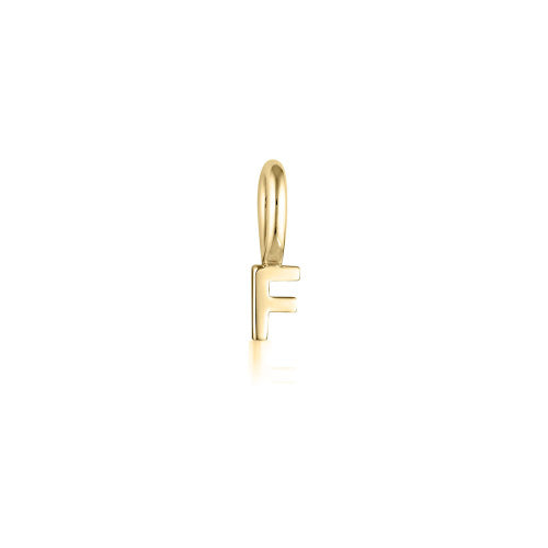 9k Tiny Letter Charm F