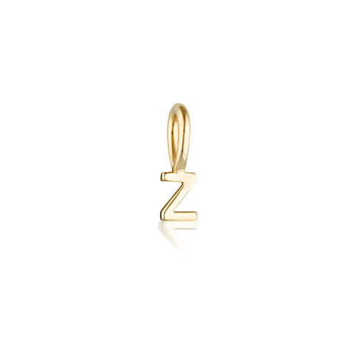 9k Tiny Letter Charm Z