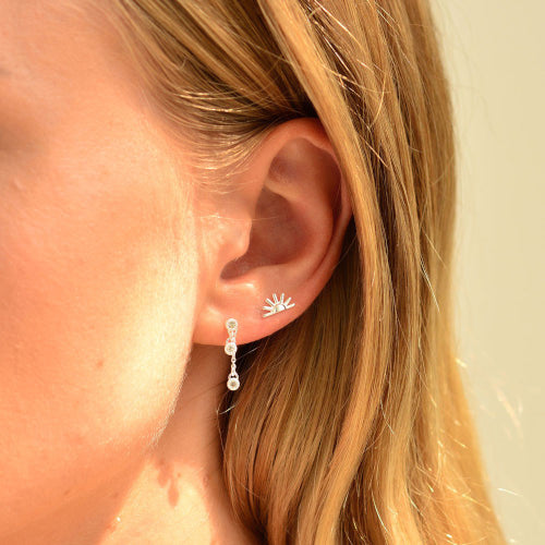 Sunrise Yellow gold  stud Earrings