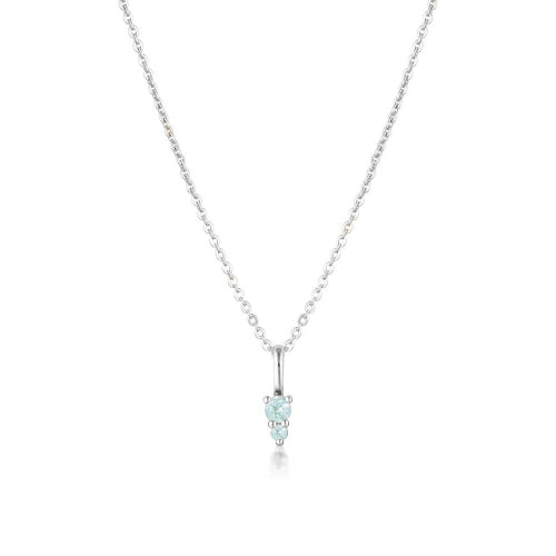 March birthstone necklace