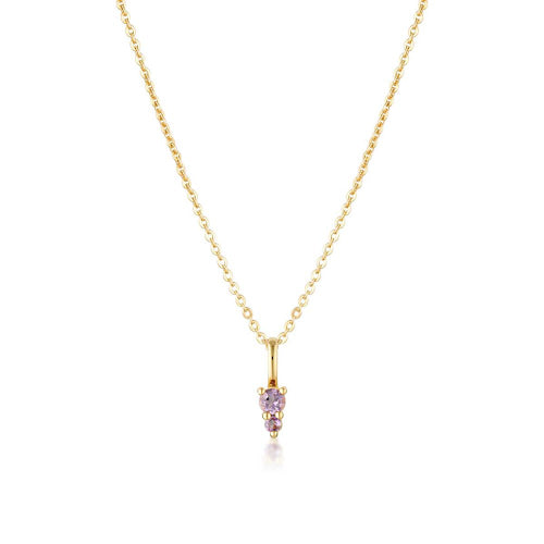 February birthstone necklace