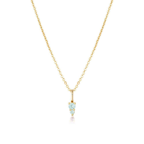 March birthstone necklace