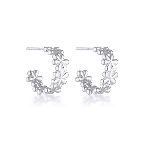 Daisy hoop earrings