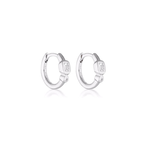 Sterling silver white topaz earrings