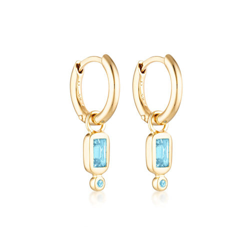 Raya Blue Topaz Huggie