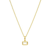Calibri Lab White Sapphire Necklace