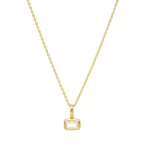 Calibri Lab White Sapphire Necklace