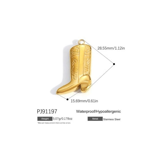Western Boot Charm