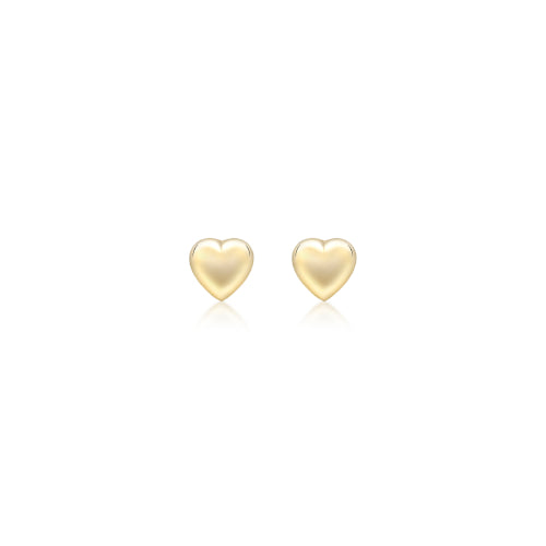 9ct 4mm Heart Studs