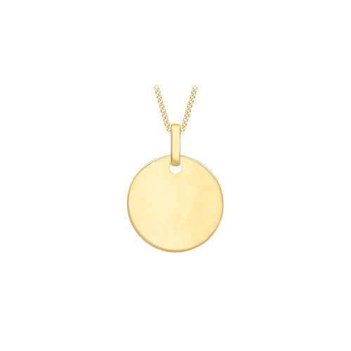 9ct Disc Pendant