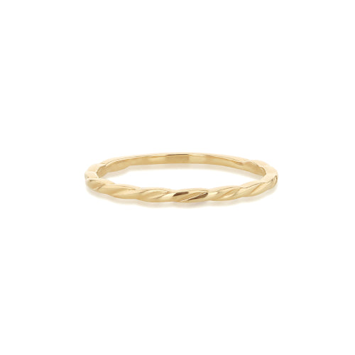9ct Twist Fine Stacker Ring