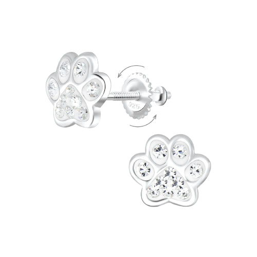 Sterling silver screw back earrings