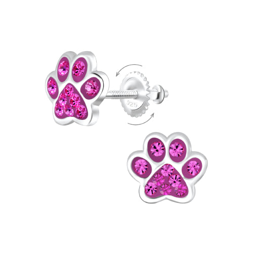 Sterling silver screw back earrings