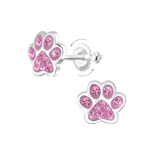 Sterling silver screw back earrings